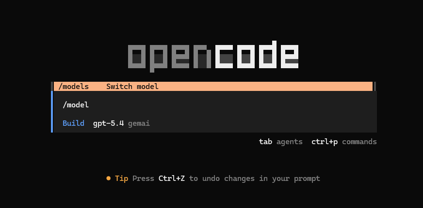 输入 /model 切换模型
